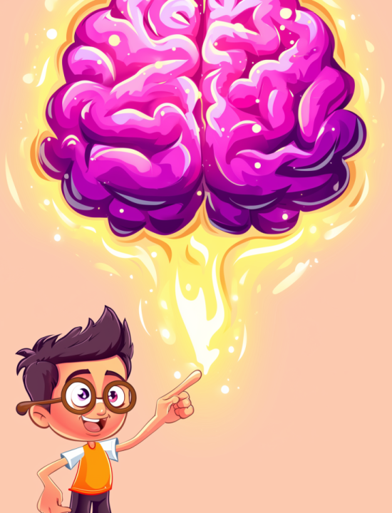 Visualisatie van de geharmoniseerde en geactiveerde hersenhelften bij een succesvolle Kid Genius student in Rotterdam.